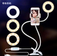 Load image into Gallery viewer, LED Selfie Ring Light for Live Adjustable Makeup Light-8cm Stand
