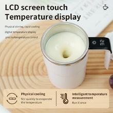 Load image into Gallery viewer, Automatic Coffee Stirring Cup, Stainless Steel Self-Stirring Coffee Cup With Lid, Auto Stir &amp; Heating Feature, LED Intelligent Display Temperature
