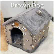 Load image into Gallery viewer, Foldable Dog House Pet Cat Bed Winter Dog Villa Sleep Kennel Removable Nest Warm Enclosed Cave Sofa Pets Supplies

