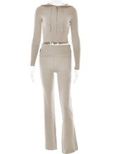 Load image into Gallery viewer, Hoodie Suit Women Leisure Sexy Zip Long Sleeve Sweater And High Waist Long Pants Set
