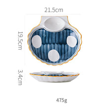 Cargar imagen en el visor de la galería, Multi-purpose Dumpling With Vinegar Dish Ceramic
