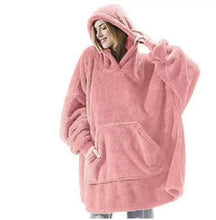 Load image into Gallery viewer, Hoodie Sweatshirt With Big Pocket Tops Sweater Comfortable Loose Double-Sided Fleece Thicker Wearable Blanket
