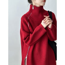 Load image into Gallery viewer, Loose High Collar Bottoming Sweater Korean Simple Top For Women
