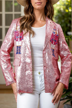 Load image into Gallery viewer, Sequin Nutcracker Long Sleeve Blazer
