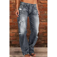 Load image into Gallery viewer, Ripped Jeans Loose Wide Leg Denim Pants Leisure Commuting Trousers Women's Clothing
