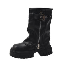 Load image into Gallery viewer, Retro Slimming Versatile Pleated Boots Platform
