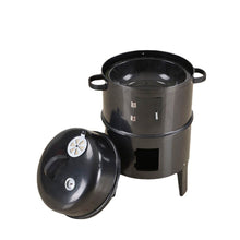 Load image into Gallery viewer, Double Layer Smokeless BBQ Grill &amp; Braising Oven - Vertical Charcoal Smoker For Effortless, Healthy Outdoor Cooking With Minimal Grease Smoke
