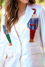 Load image into Gallery viewer, Sequin Nutcracker Long Sleeve Blazer
