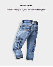 Load image into Gallery viewer, Cropped Pants Slim Fit Denim Shorts Cropped Pants Casual Jeans
