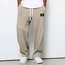 Load image into Gallery viewer, Waffle Straight Pants Fashion Brand Loose Loose  Drawstring Pockets Trousers Casual Men's Clothing
