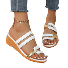 Cargar imagen en el visor de la galería, Women&#39;s Wedge Plus Size Slippers
