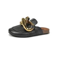 Load image into Gallery viewer, Fashionable Thick-soled Baotou Metal Chain Slippers
