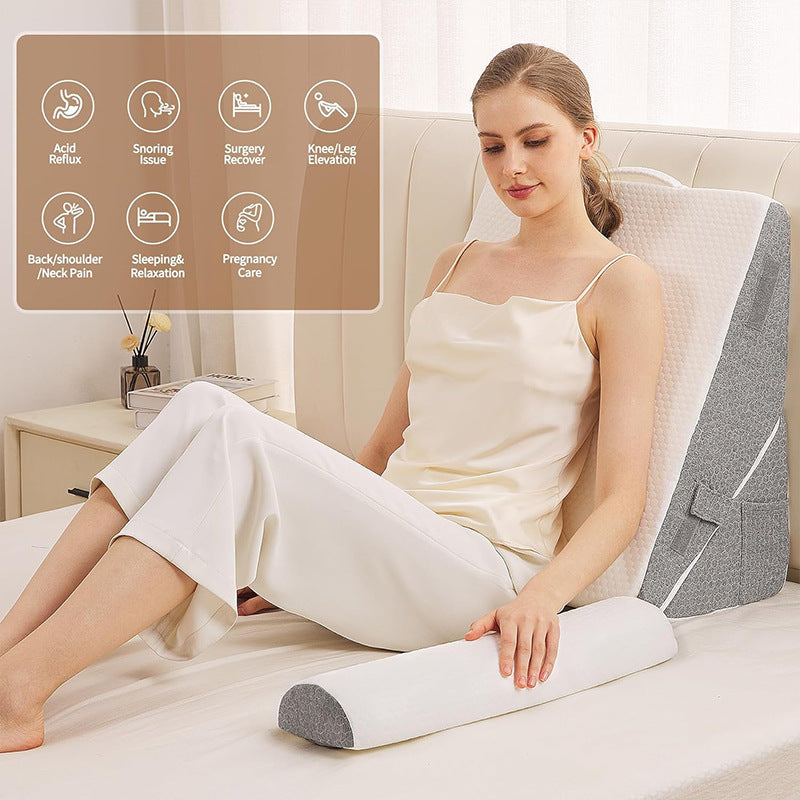 Bed Wedge Pillow Suit For Back Leg And Knee Support Sleeping