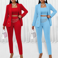 Load image into Gallery viewer, Women&#39;s Temu Fall Winter Fashion Long Sleeve Small Suit Outfit Three-piece Suit
