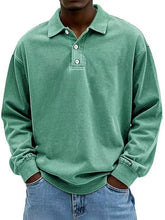 Load image into Gallery viewer, Fall Men's Long Sleeve Polo Shirts Casual Breathable Comfortable Tees Shirt Solid High Quality Sweatshirt Male T-Shirt
