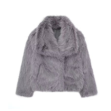 Load image into Gallery viewer, Winter Plush Coat Fashion Thicken Lapel Outwear Casual Long Sleeve Tops Womens Clothing
