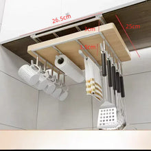 Cargar imagen en el visor de la galería, Under Shelf Storage Rack Home Kitchen Hanging Cabinet Cutting Board Organizer

