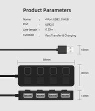 Load image into Gallery viewer, HUB Hub Multi-USB Splitter 4-port Extender
