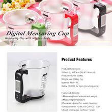 Load image into Gallery viewer, Kitchen Scales With LCD Display Digital Beaker Electronic Tool Hostweigh Measuring Cup Temperature Weight Measurement Cups
