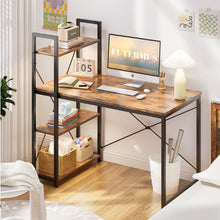 Cargar imagen en el visor de la galería, Computer Desk With LED Light, Small Space Desk
