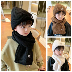 Children's Letters Hat Scarf Two-piece Set