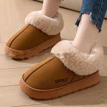 Load image into Gallery viewer, Cozy Plush Soft Slippers Shoes For Women Non-Slip Platform Shoes With Faux Fur Lining Mute Sole And Comfortable Fit For Indoor Wear
