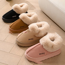 Load image into Gallery viewer, Cozy Plush Soft Slippers Shoes For Women Non-Slip Platform Shoes With Faux Fur Lining Mute Sole And Comfortable Fit For Indoor Wear
