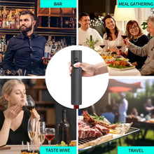 Load image into Gallery viewer, Electric Wine Opener Set Automatic Wine Opener Spiral Corkscrew Battery Powered One-click Button Can Opener For Home Party Bar
