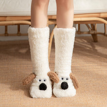 Load image into Gallery viewer, Cute Cartoon Dog Floor Socks Winter Warm Non-slip Plush Socks For Women
