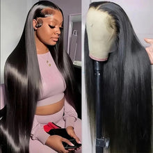 Load image into Gallery viewer, Straight Lace Front Wig Human Hair  Density 13x4 HD Clear Lace Front Wig Pre Pull Baby Hair
