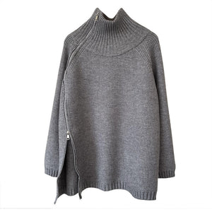 Loose High Collar Bottoming Sweater Korean Simple Top For Women