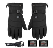 Cargar imagen en el visor de la galería, Winter Electric Heated Gloves Motorcycle Touch Screen Gloves
