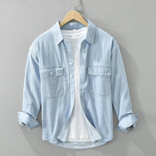 Load image into Gallery viewer, Artistic Denim Long Sleeve Loose Casual Top
