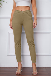 Pantalones con puntadas elásticas de Basic Bae