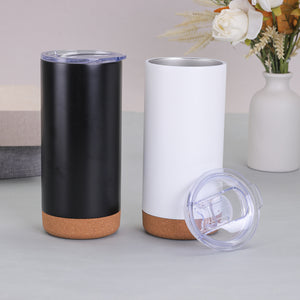 Oak Cork Sole Double Layer 16oz Vacuum Car Cup