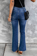 Load image into Gallery viewer, Distressed High Waist Flare Jeans
