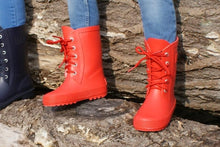 Cargar imagen en el visor de la galería, Botas de lluvia originales para niños de LotOfRain en color rojo
