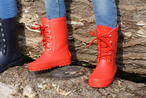 Botas de lluvia originales para niños de LotOfRain en color rojo