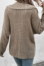 Load image into Gallery viewer, Heathered Horizontal-Ribbing Pullover Sweater
