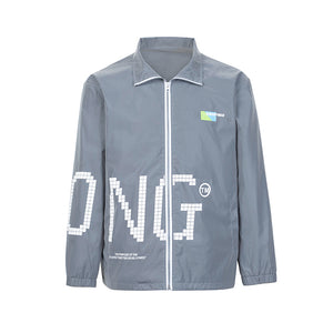 Chaqueta casual con cremallera de manga larga para hombre GreyCF10021