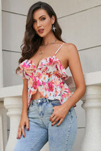 Load image into Gallery viewer, Floral Ruffled Peplum Cami
