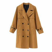 Load image into Gallery viewer, Women Trench Long Sleeve Double Breasted High Street Ladies Long Coat
