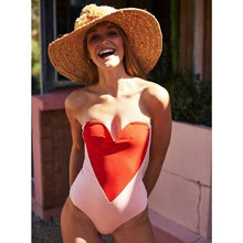 Load image into Gallery viewer, Heart Printed Women One Piece Swimsuit
