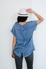 Load image into Gallery viewer, Doe &amp; Rae Take Me There Denim Top
