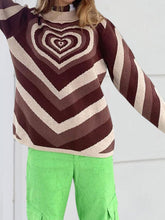 Load image into Gallery viewer, Heart Mock Neck Long Sleeve Sweater
