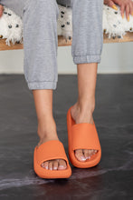 Load image into Gallery viewer, WeeBoo Go All Out Slide-On Sandals in Orange
