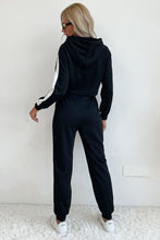 Load image into Gallery viewer, Side Stripe Cropped Hoodie and Jogger Set
