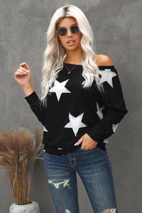 Sudadera de manga larga con estampado de estrellas