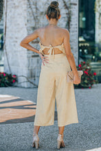 Load image into Gallery viewer, Ruffled Strapless Wide Leg Jumpsuit
