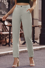 Load image into Gallery viewer, Ankle-Length Straight Leg Pants with Pockets
